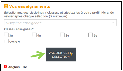 Ajouter un enseignement