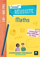 Carnet de réussite MATHS - CAP-Bac Pro - Éd. 2019 - Manuel élève