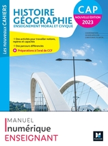 Les Nouveaux Cahiers - HISTOIRE-GEOGRAPHIE-EMC CAP - Ed. 2023 - Manuel numérique enseignant