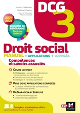 DCG 3 - Droit social - Manuel et applications - Millésime 2024-2025