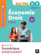 Ressources Plus - ÉCONOMIE-DROIT - 1re-Tle Bac Pro - Ed. 2024 - Manuel numérique enseignant