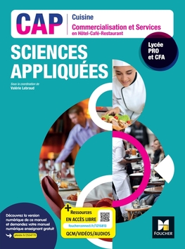 Sciences appliquées - CAP - Cuisine&Commercialisation Services - 2023 - Manuel numérique enseignant Sciences appliquées - CAP - Cuisine&Commercialisation Services - 2023 - Manuel numérique enseignant