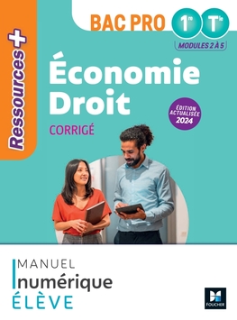 Ressources Plus - ÉCONOMIE-DROIT - 1re-Tle Bac Pro - Ed. 2024 - Manuel numérique élève