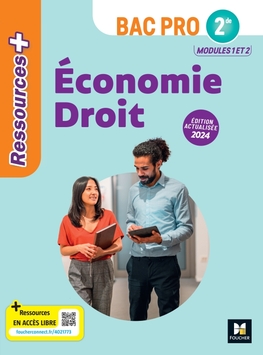 Ressources Plus - ÉCONOMIE-DROIT - 2de Bac Pro - Ed. 2024 - Manuel numérique enseignant