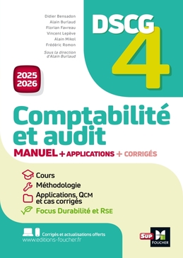 DSCG 4 - Comptabilité et audit - Manuel et applications - Millésime 2025-2026 DSCG 4 - Comptabilité et audit - Manuel et applications - Millésime 2025-2026