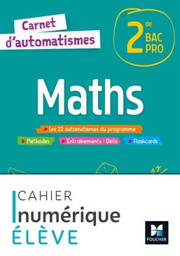 Carnet D'automatismes - MATHS - 2de Bac Pro - Ed. 2021 - Manuel ...