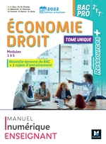 Ressources Plus - ECONOMIE-DROIT 2de 1re Tle Bac Pro - Ed. 2022 - Manuel numérique enseignant