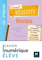 Carnet de réussite - ANGLAIS - CAP-2de Bac Pro - Ed. 2021 - Manuel numérique élève