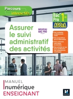 Parcours interactifs - Assurer le suivi administratif des activités 1re Pro AGOrA 2021 MN enseignant