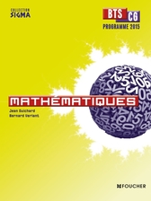 Sigma Mathématiques BTS CG Programme 2015