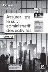 Parcours interactifs ASSURER LE SUIVI ADMINISTRATIF DES ACTIVITÉS - Tle Pro AGOrA - 2022 - Corrigé