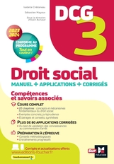 DCG 3 - Droit social - Manuel et applications - Millésime 2023-2024